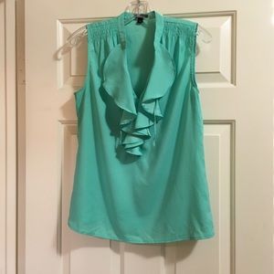 Ann Taylor green sleeveless top size size small